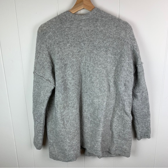 Free People Wool Open Front Cardigan Gray Women’s Small - Picture 2 of 5